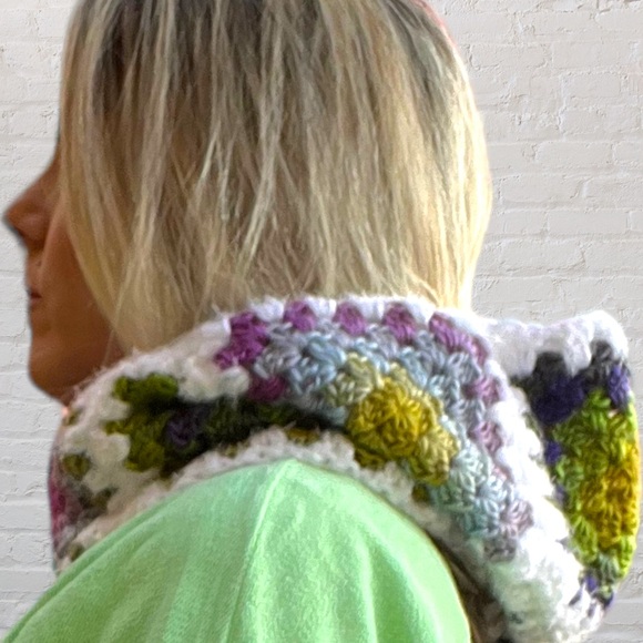 Granny Square Crochet Balaclava | Hooded Cowl - Picture 3 of 7